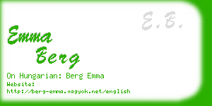 emma berg business card